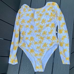 One piece bathing suit long sleeve size medium